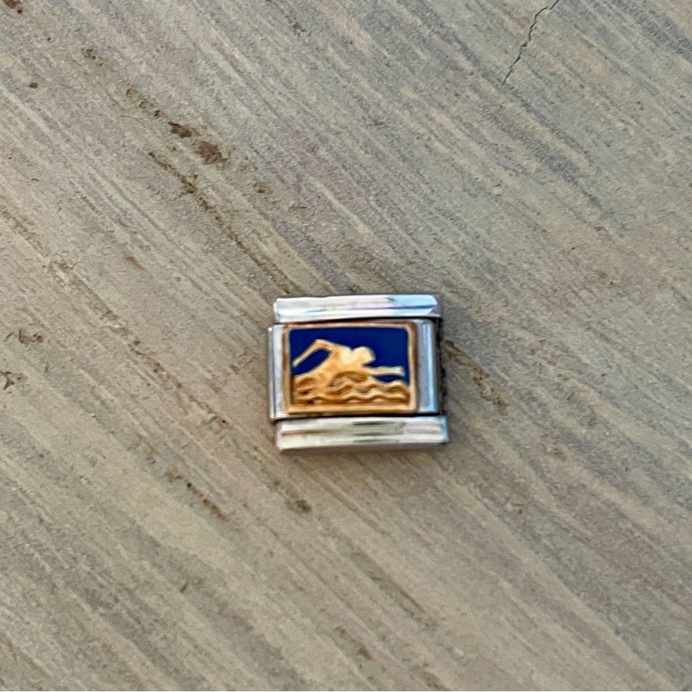 Swimmer Italian Charm